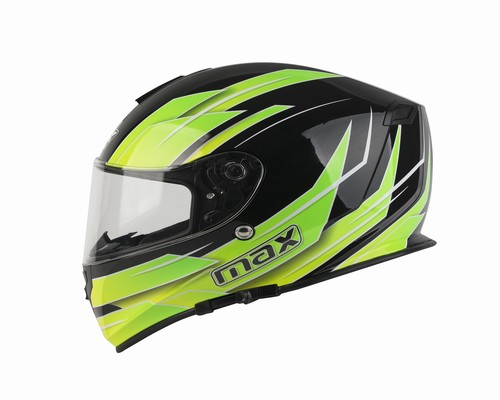 CASCO MAX V127 INTEGRAL C/ANT. DE SOL (PRO STREET BLACK-YELLOW) XL